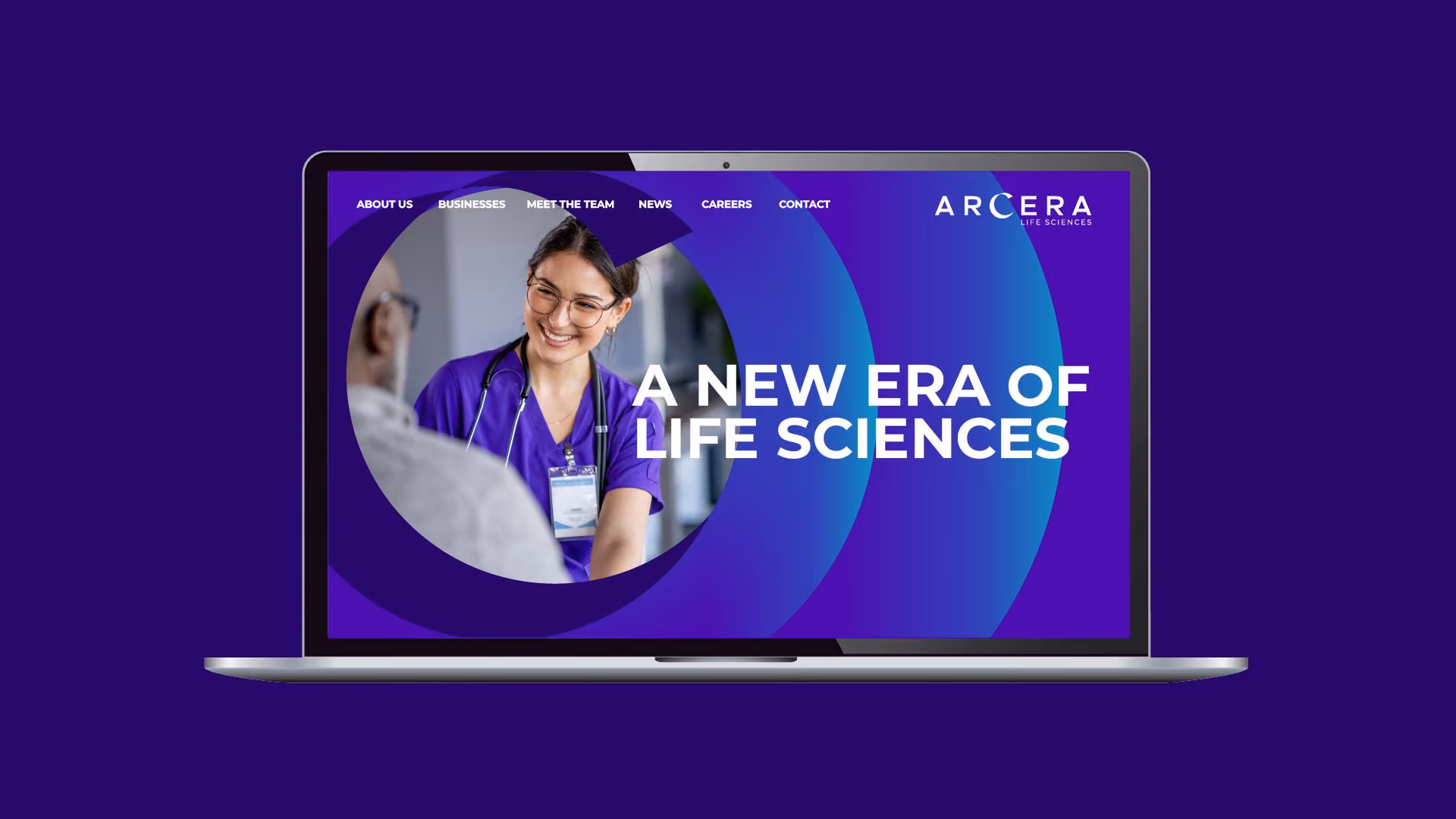 Website design for Alena Life Sciences featuring a modern layout and vibrant colour scheme.