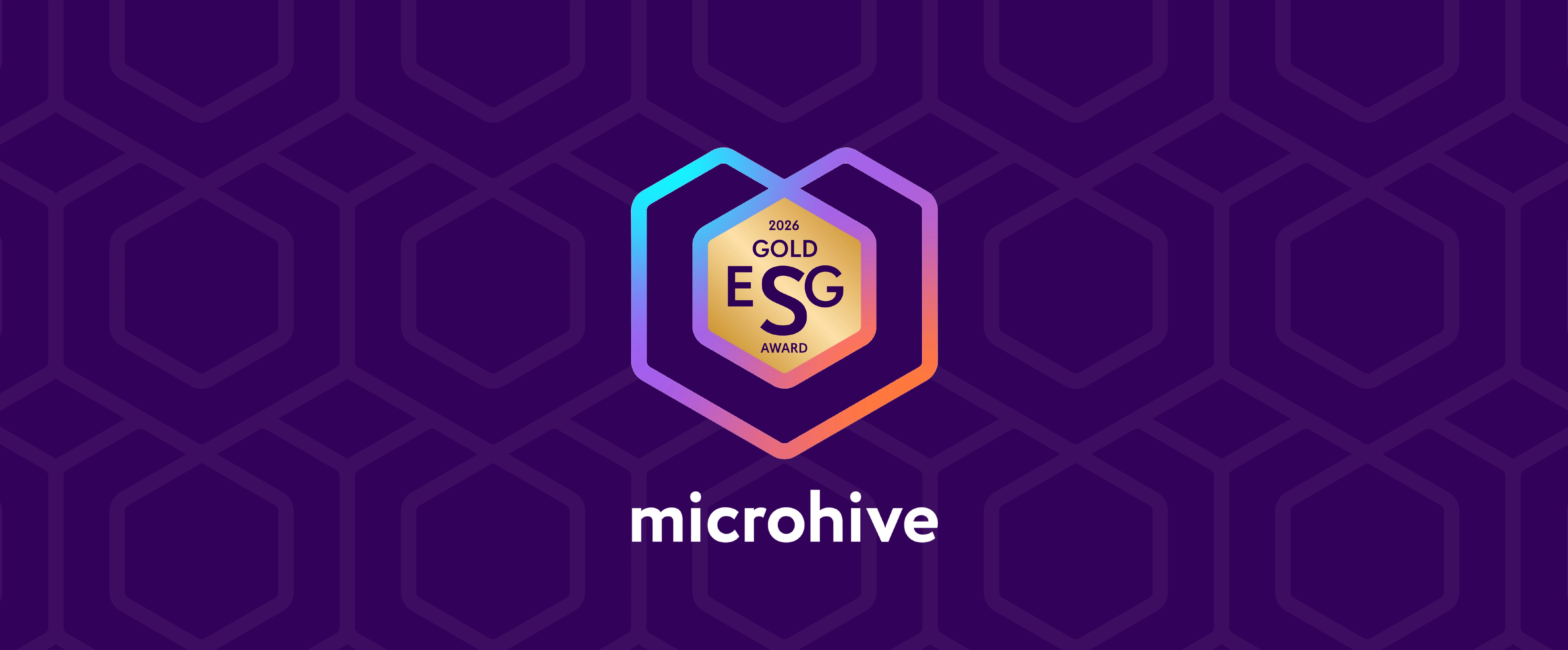Microhive Gold ESG Award 2026 badge