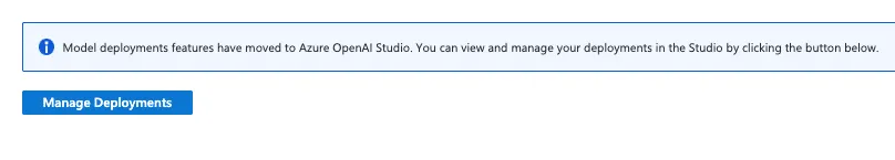 Manage deployments button