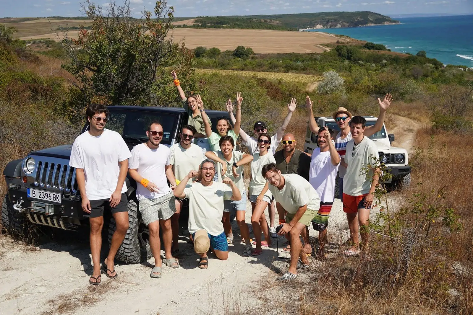 A group photo of Team-GPT's team during a team building
