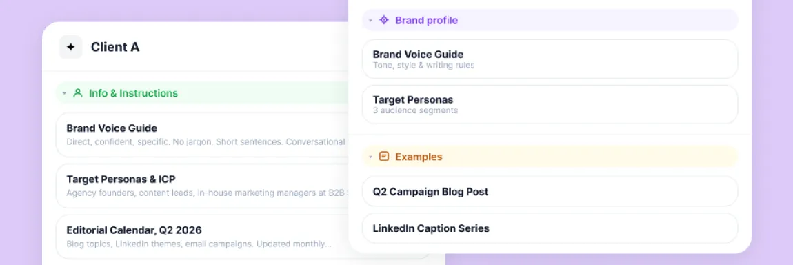 UI Illustration of Projects Knowledge