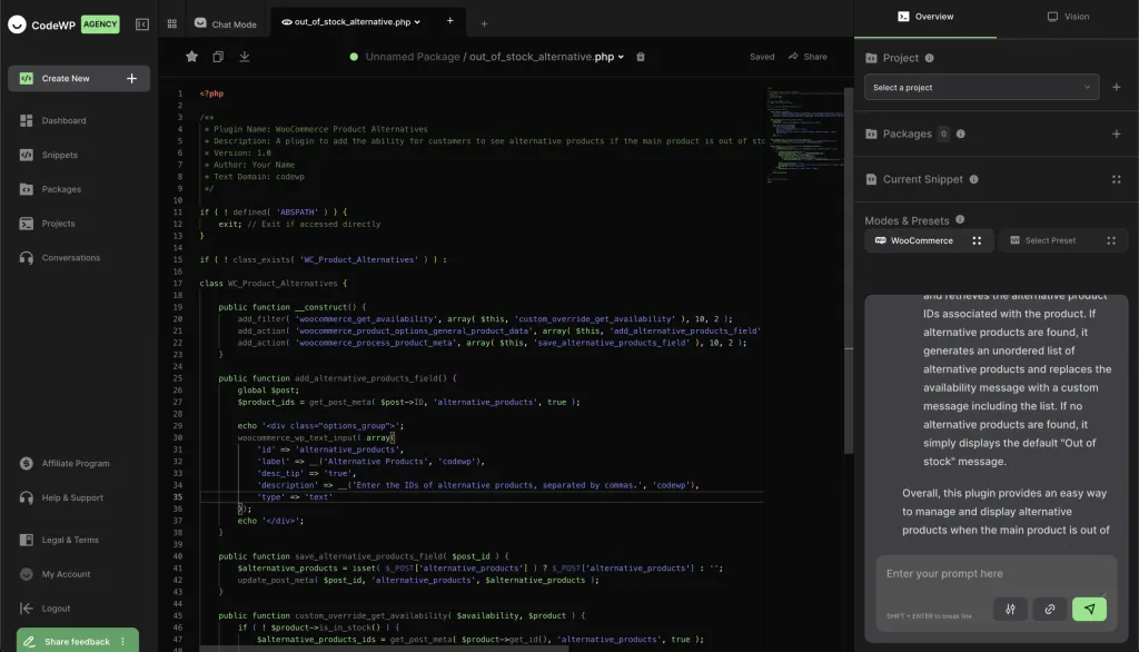 CodeWP - AI tool for web designers
