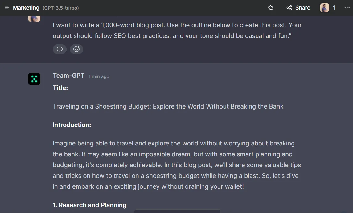 blog post writing prompt 