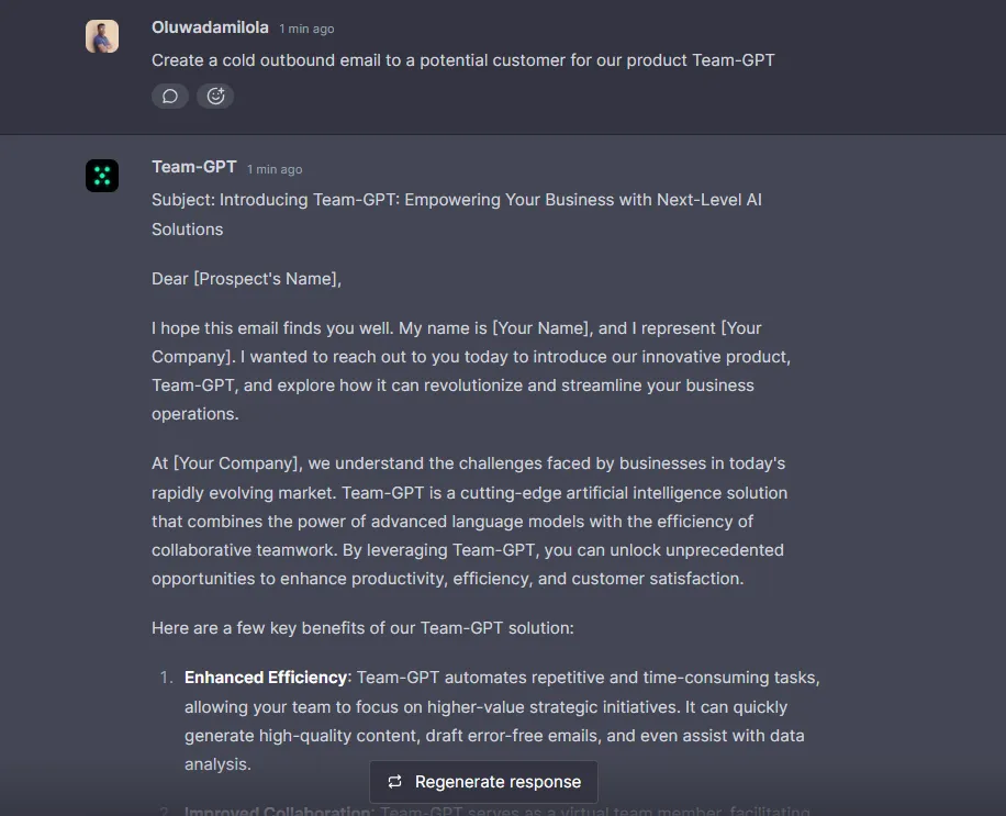 cold outreach script prompt in chatgpt