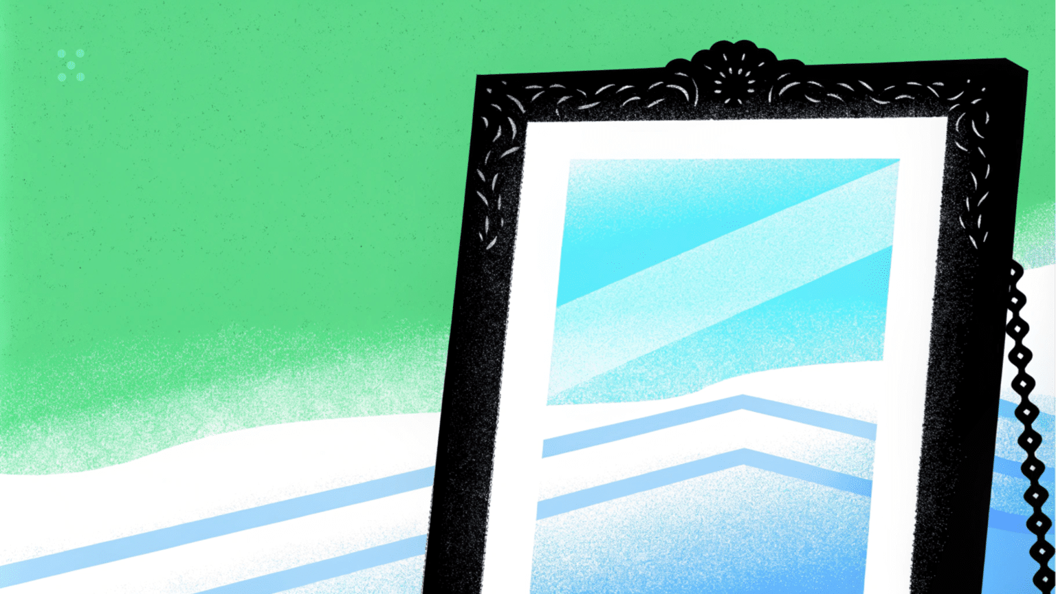 illustration of a mirror