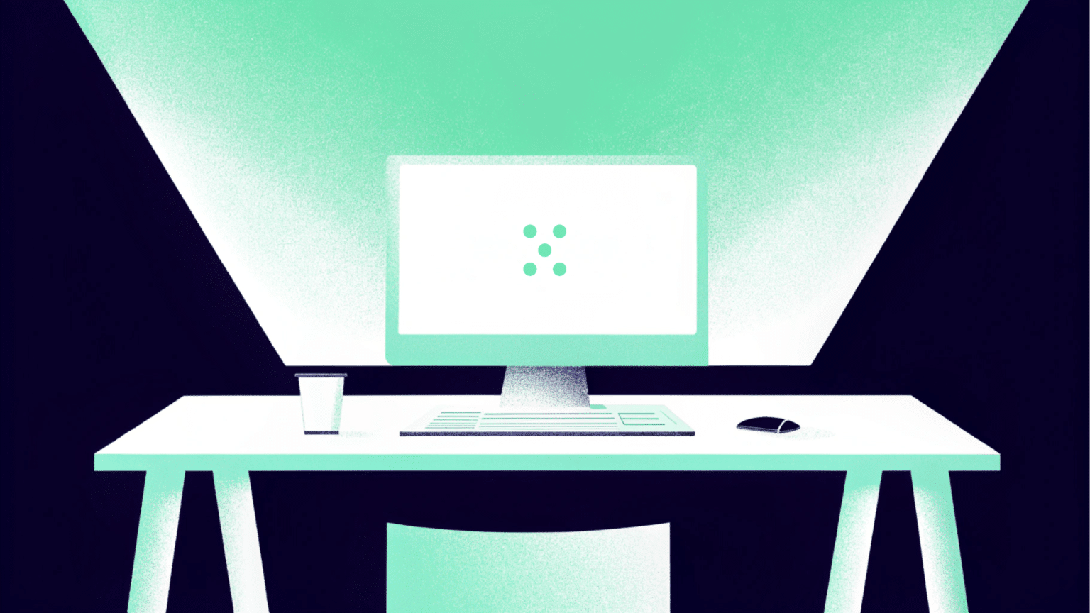 Illustration of a working desk