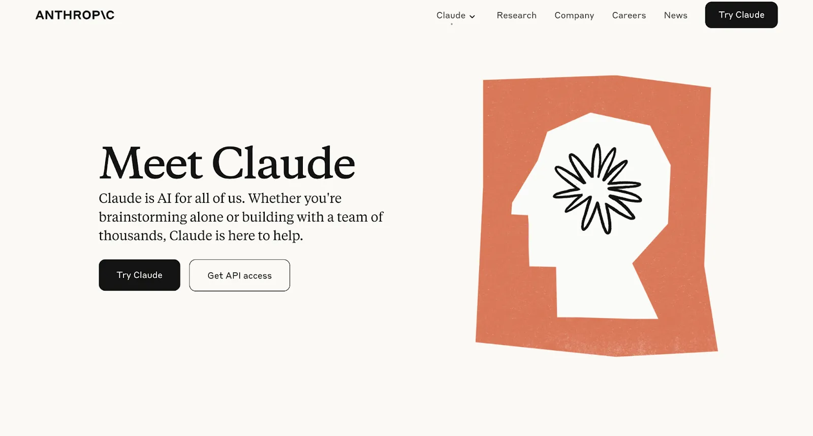 Claude home page
