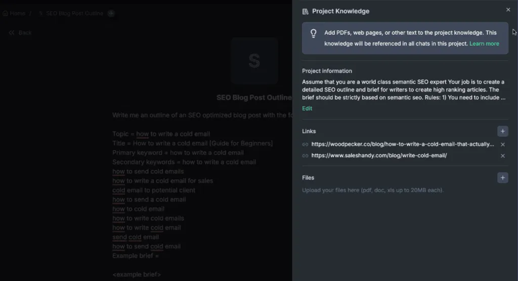 House of Growth - Project knowledge