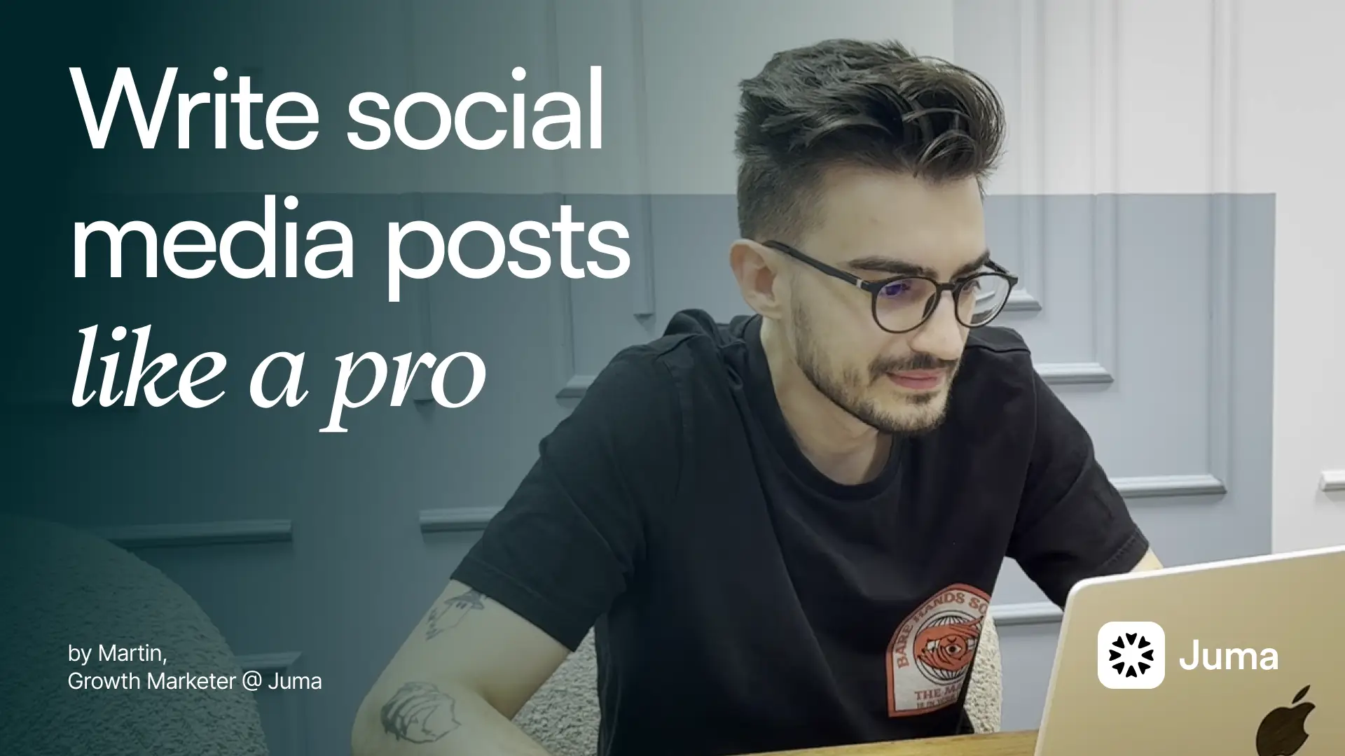 Professional social media posts with Juma