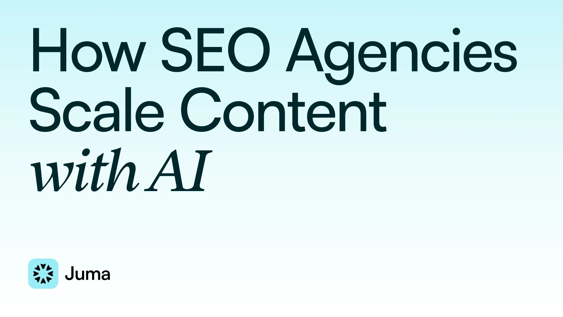 AI SEO agency content scaling guide showing comparison between generic AI slop and quality AI content with metrics from House of Growth and The Crew agencies