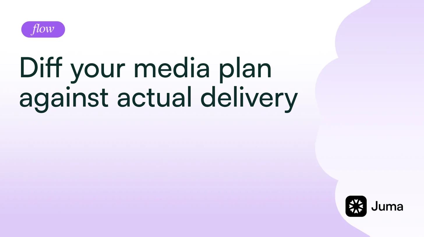 Diff your media plan against actual delivery