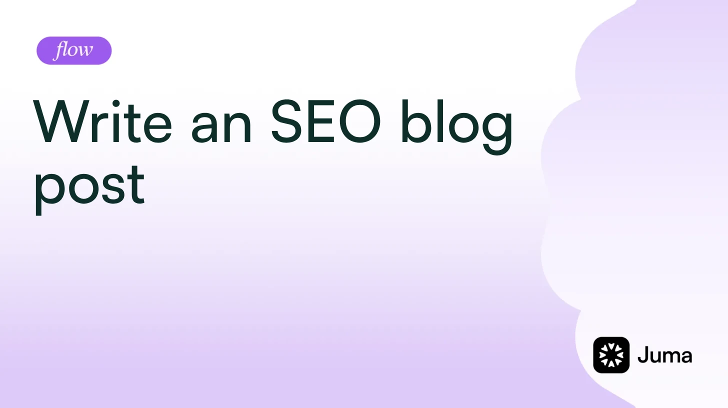 Write an SEO blog post