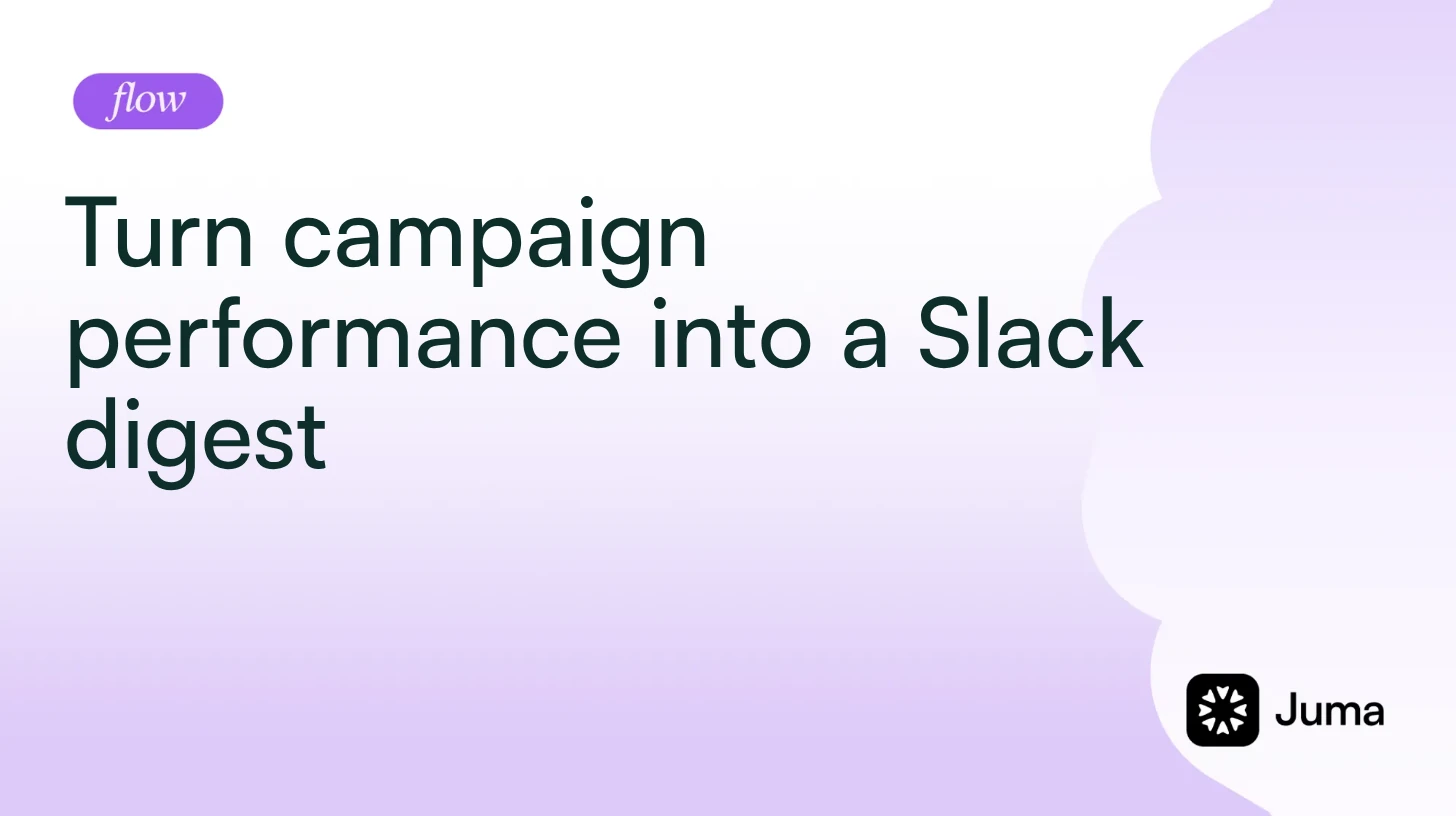 Turn campaign performance into a Slack digest