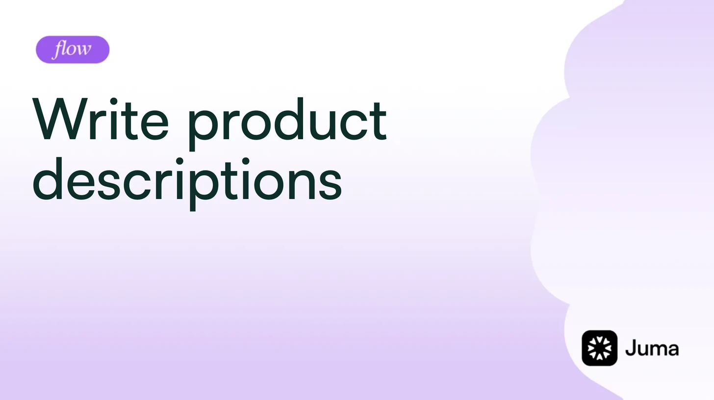 Write product descriptions