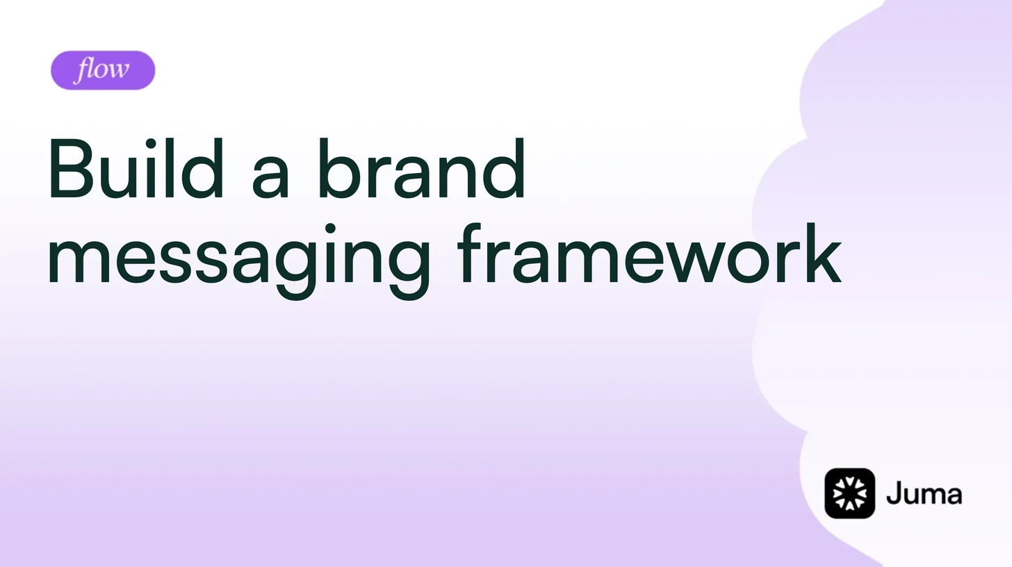 Build a brand messaging framework