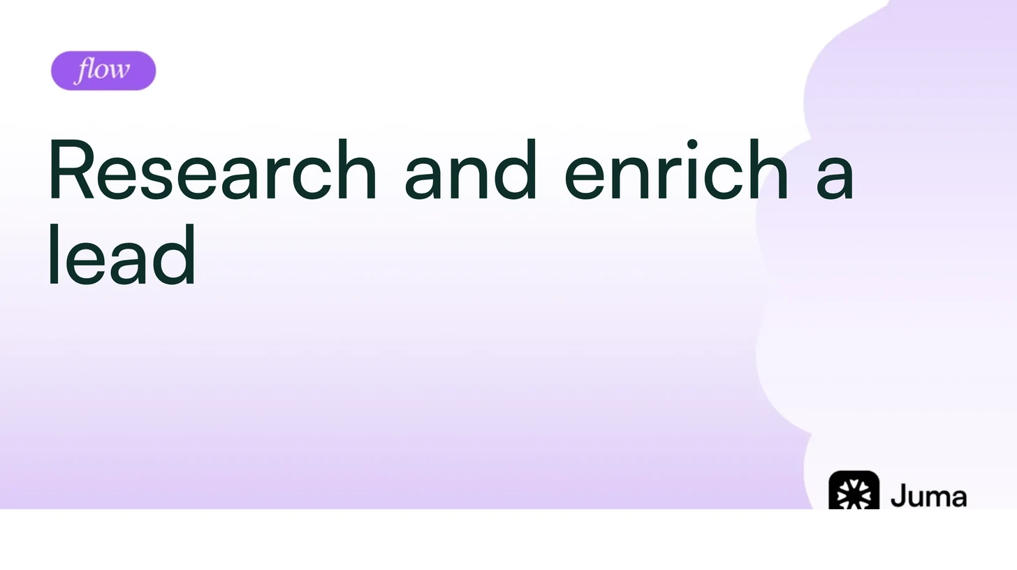 Research and enrich a lead