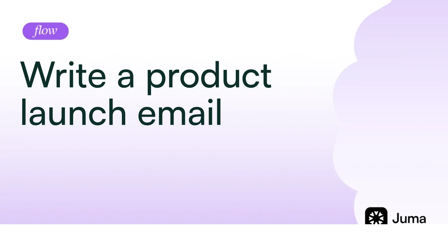 Write a product launch email