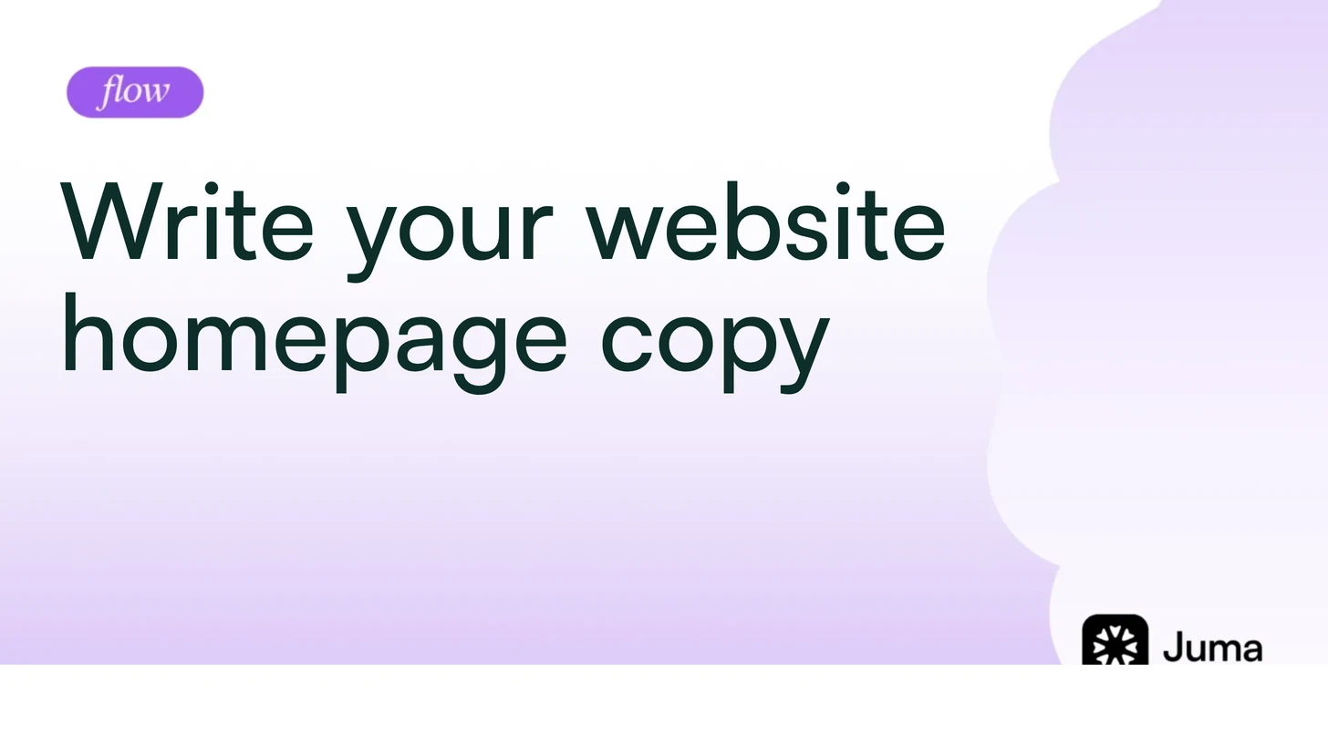 Write your website homepage copy