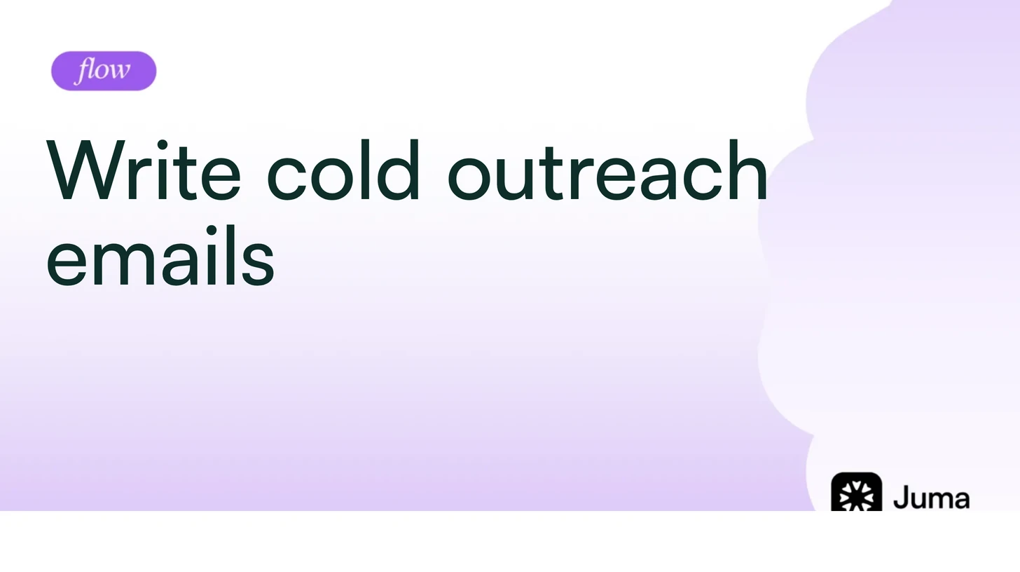 Write cold outreach emails