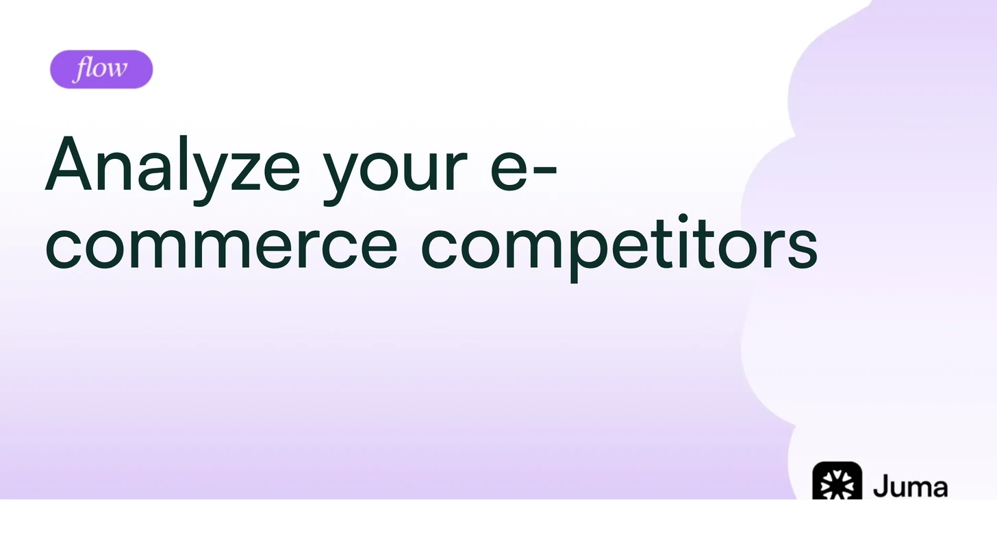 Analyze your e-commerce competitors