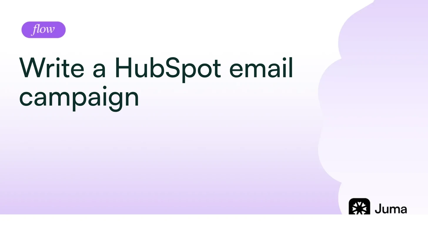 Write a HubSpot email campaign