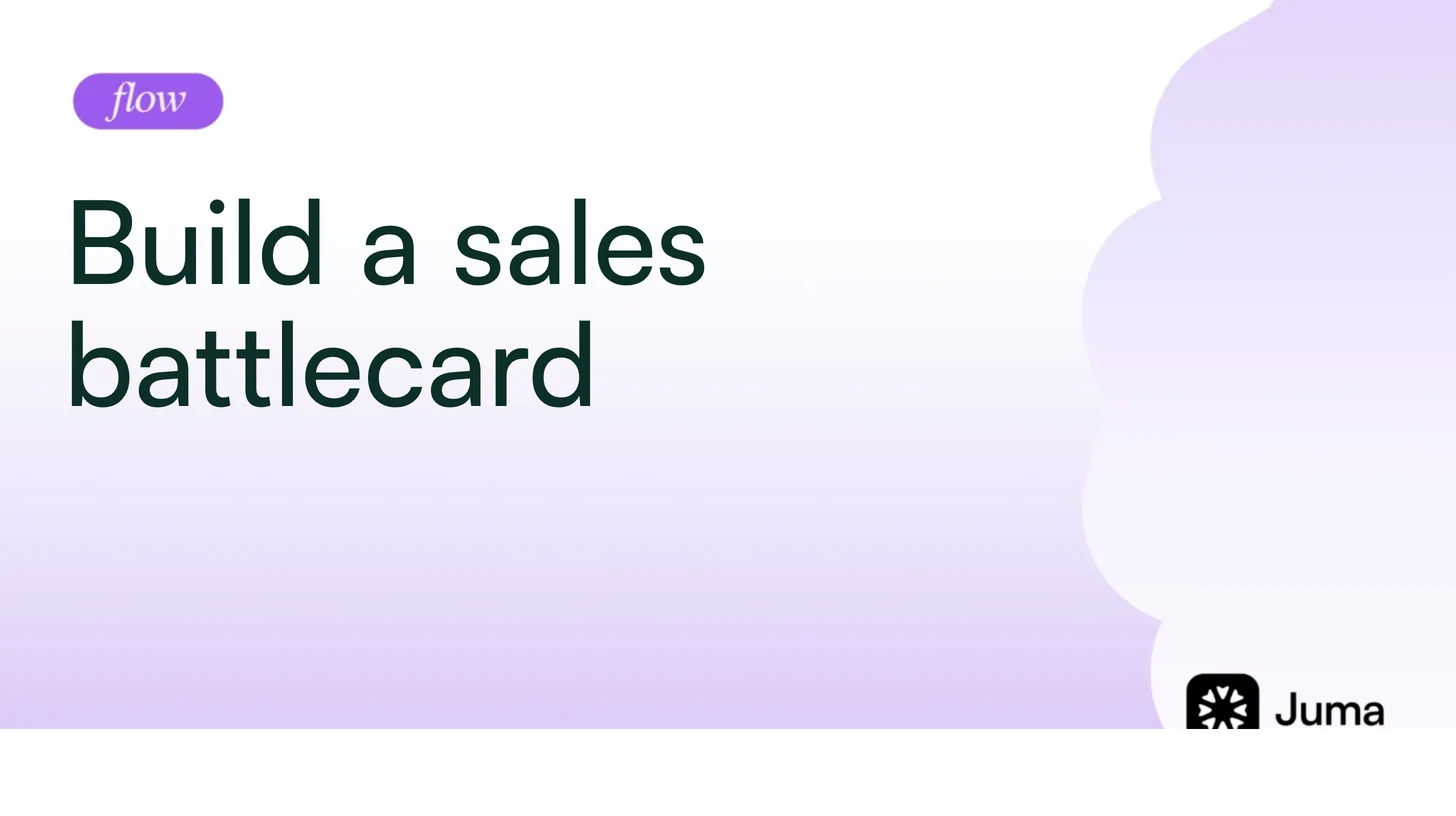 Build a sales battlecard