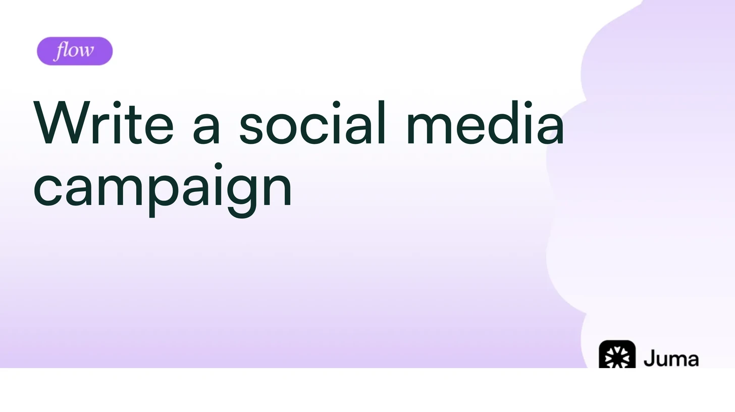 Write a social media campaign