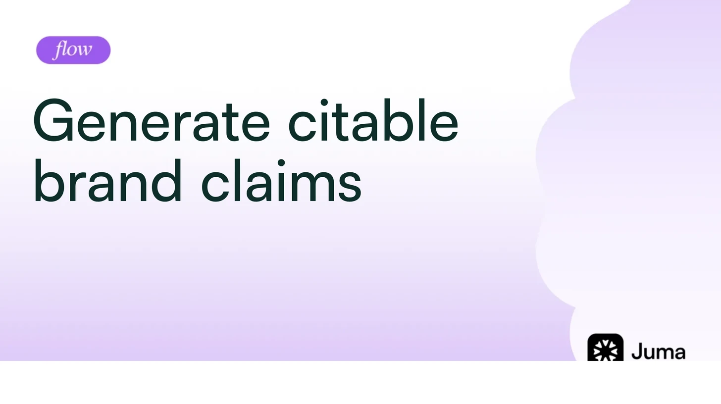 Generate citable brand claims
