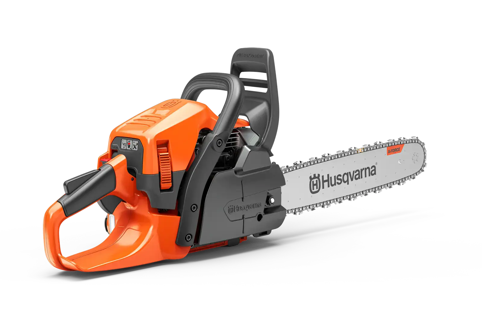 Husqvarna 450X Motorsäge: Leistungsstarkes Benzingerät für professionelle Baumpflege und Forstarbeiten.