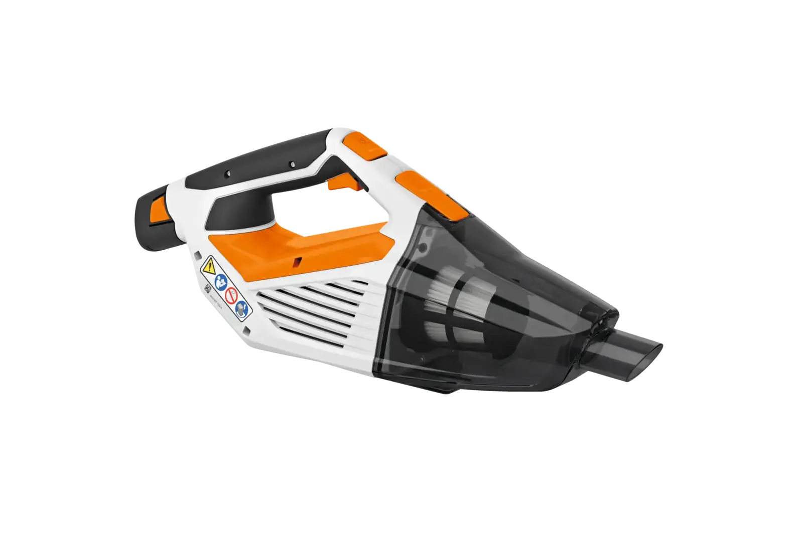 STIHL SEA 20 Akku-Handsauger, Weiß-Orange, zur Reinigung von Oberflächen und schwer zugänglichen Stellen.