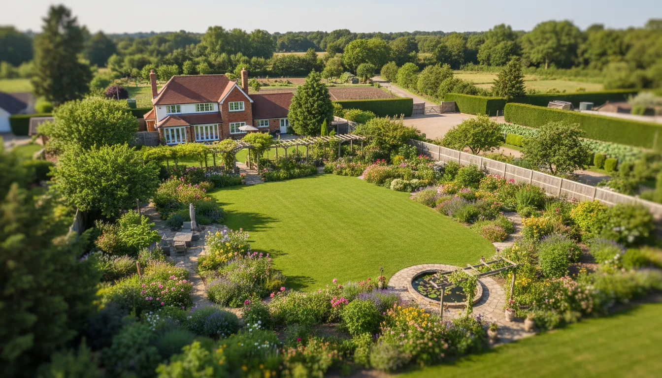 Hintergrund Sommer Parkanlage mit Wiese im Sommer