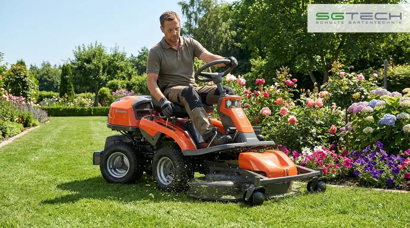 Mulchen mit SGTech: Husqvarna Rider revolutioniert Rasenpflege