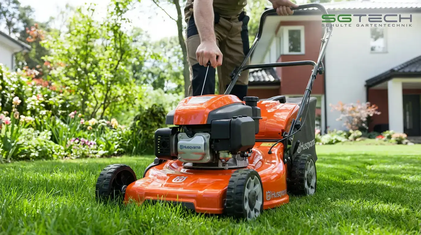 Rasenmäher nach dem Winter starten - SGTech Frühjahrs-Guide