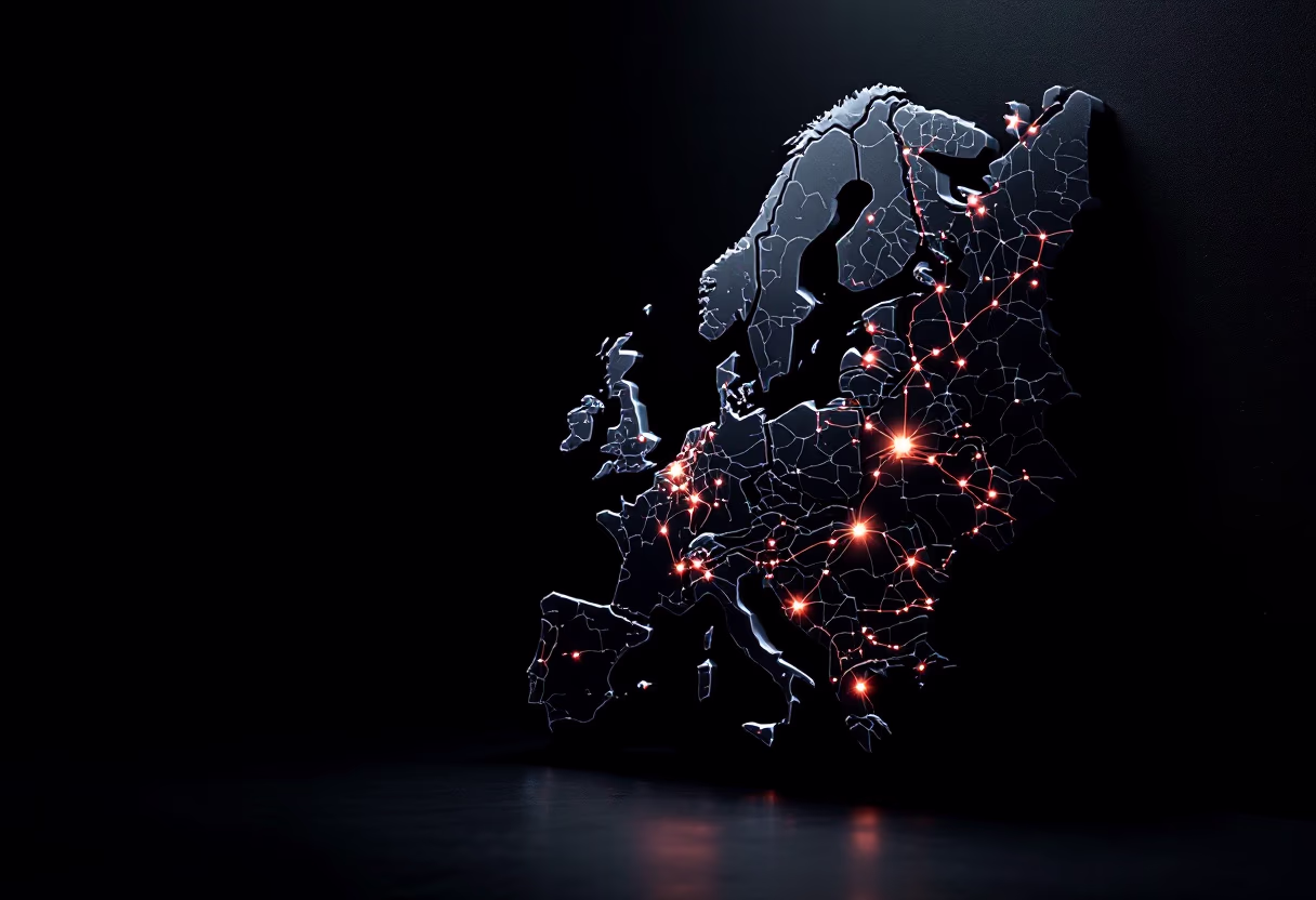 image of service area map for a courier & delivery service