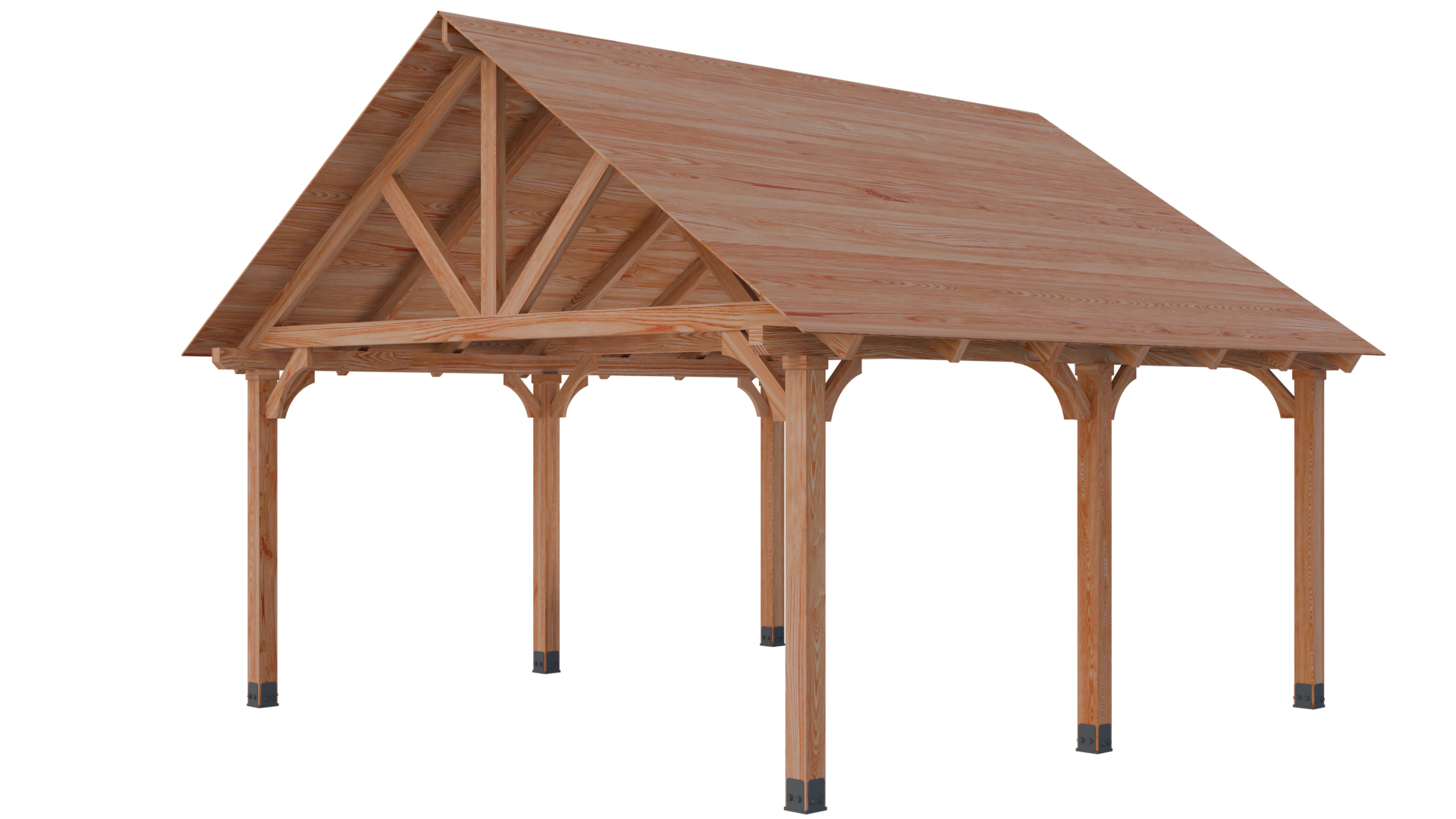 Upgrade your outdoor living space with our Western Red Cedar pavilion kits. Designed for both DIY homeowners and contractors, each kit arrives pre-cut, and easy to assemble. Create a beautiful, durable backyard feature in hours—not days. All lumber is 100% Appearance Grade rough sawn Western Red Cedar.