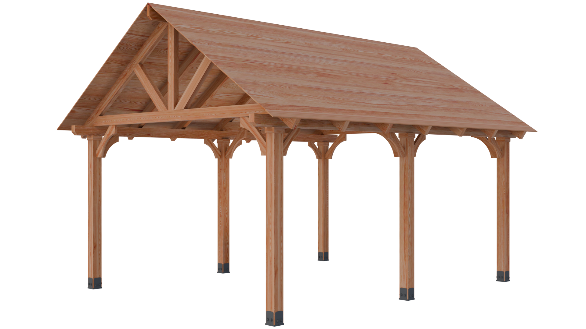 Upgrade your outdoor living space with our Western Red Cedar pavilion kits. Designed for both DIY homeowners and contractors, each kit arrives pre-cut, and easy to assemble. Create a beautiful, durable backyard feature in hours—not days. All lumber is 100% Appearance Grade rough sawn Western Red Cedar.