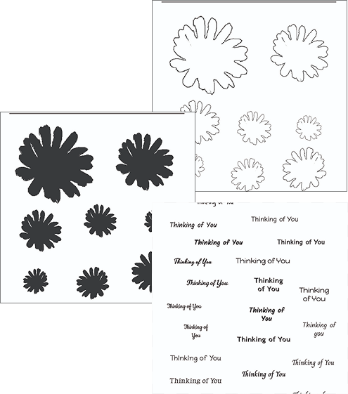 A Collage of Dementia Symbols and Stamp Samples