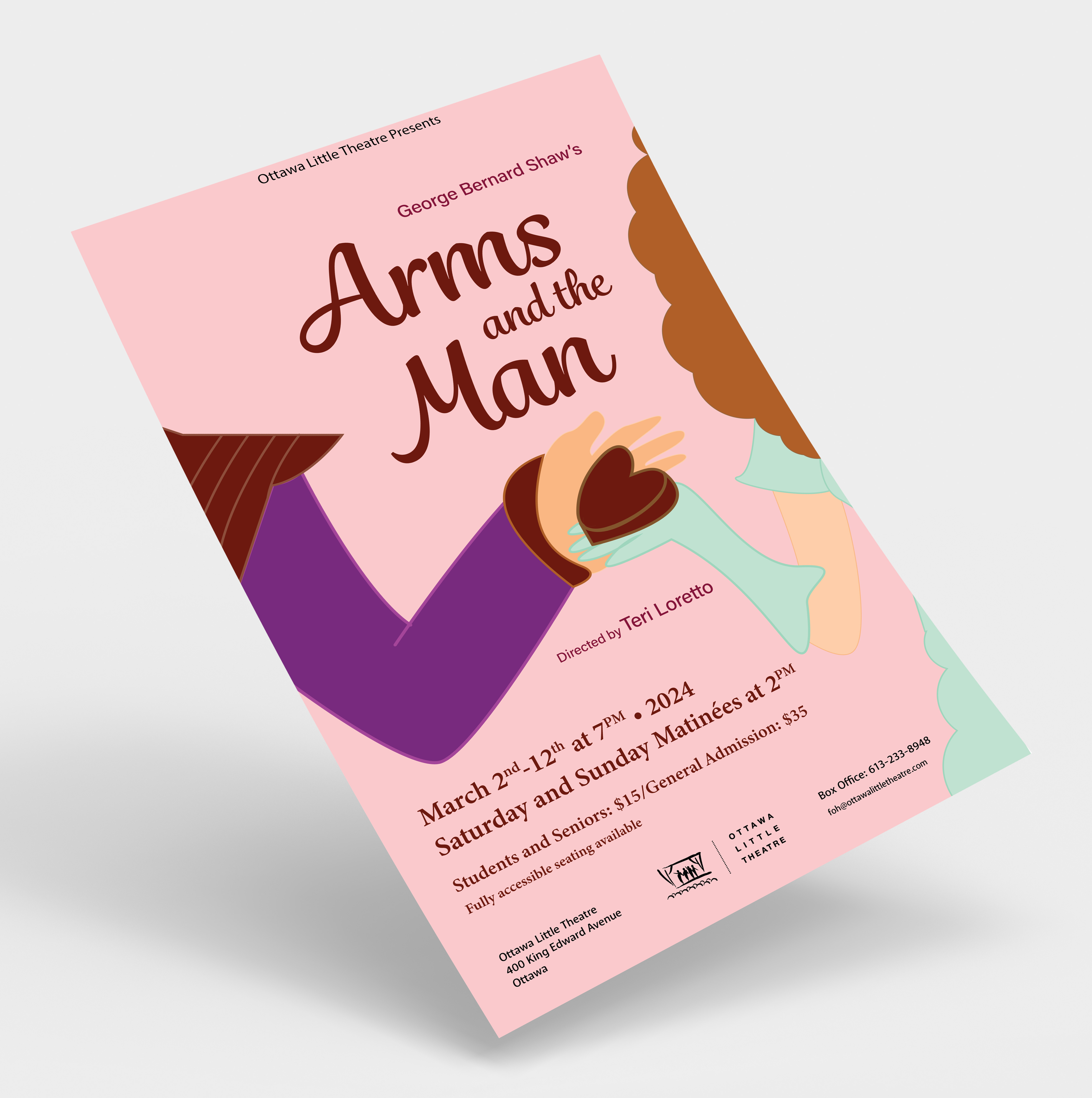 Arms and the Man Poster Design as a mockup