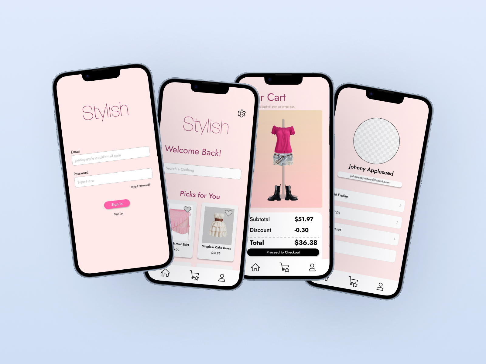Stylish Fashion App Design