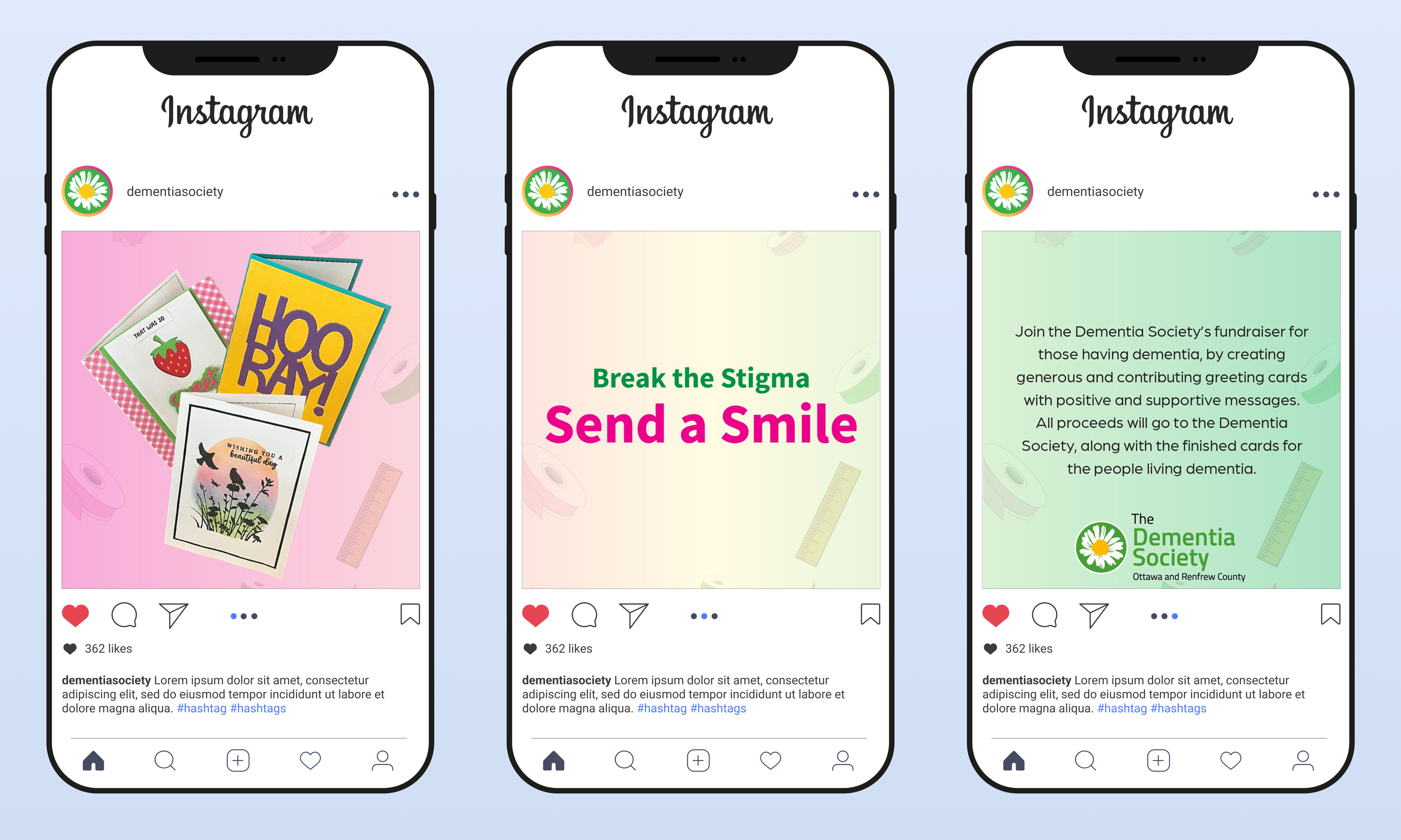 A Mockup of Send A Smile Campaign for the Dementia Society