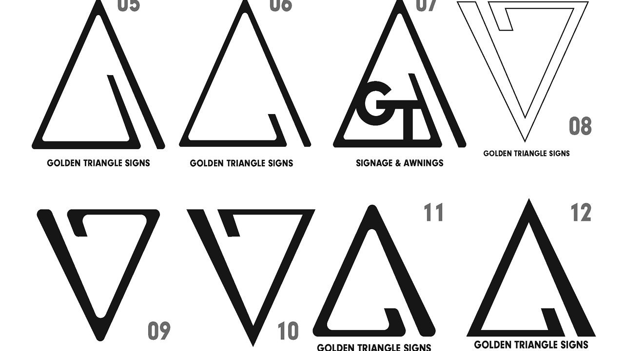 initial sketches of alternative logo art for gtsigns