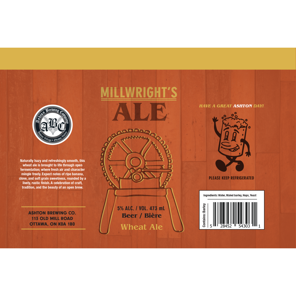 image featuring millwrights ale as a flat label