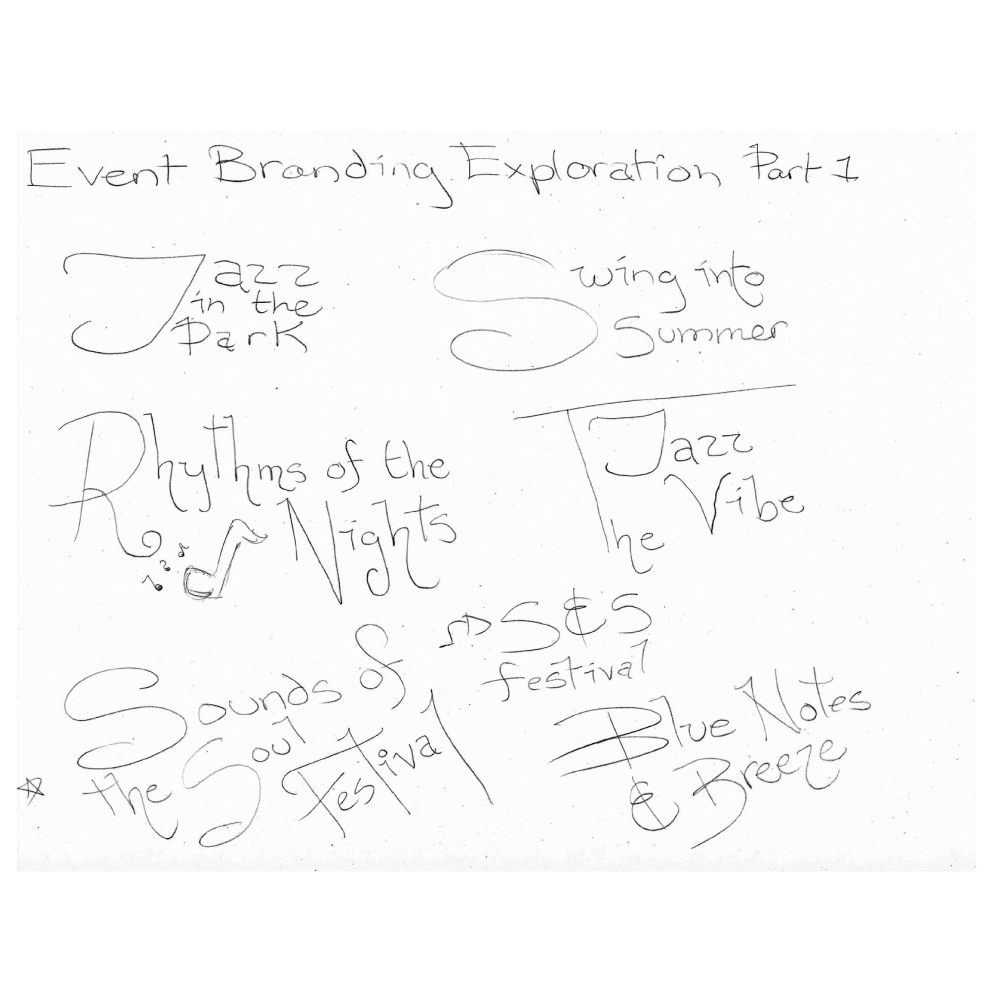 initial sketches for sound of the soul festival logo artwork