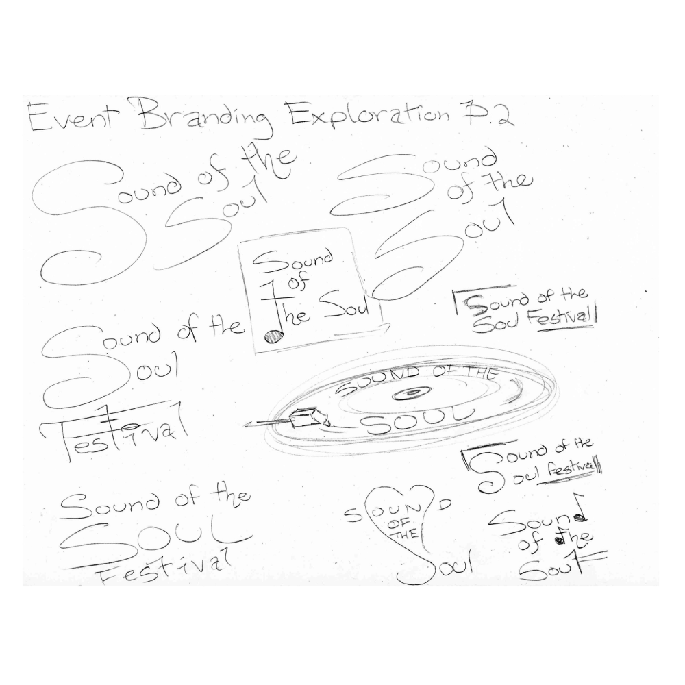 secondary round of sketches for sound of the soul logo artwork