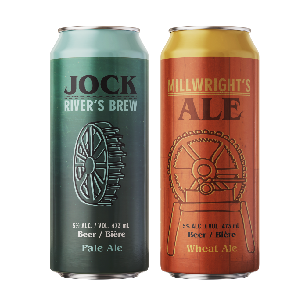 image featuring both final beer can designs side by side