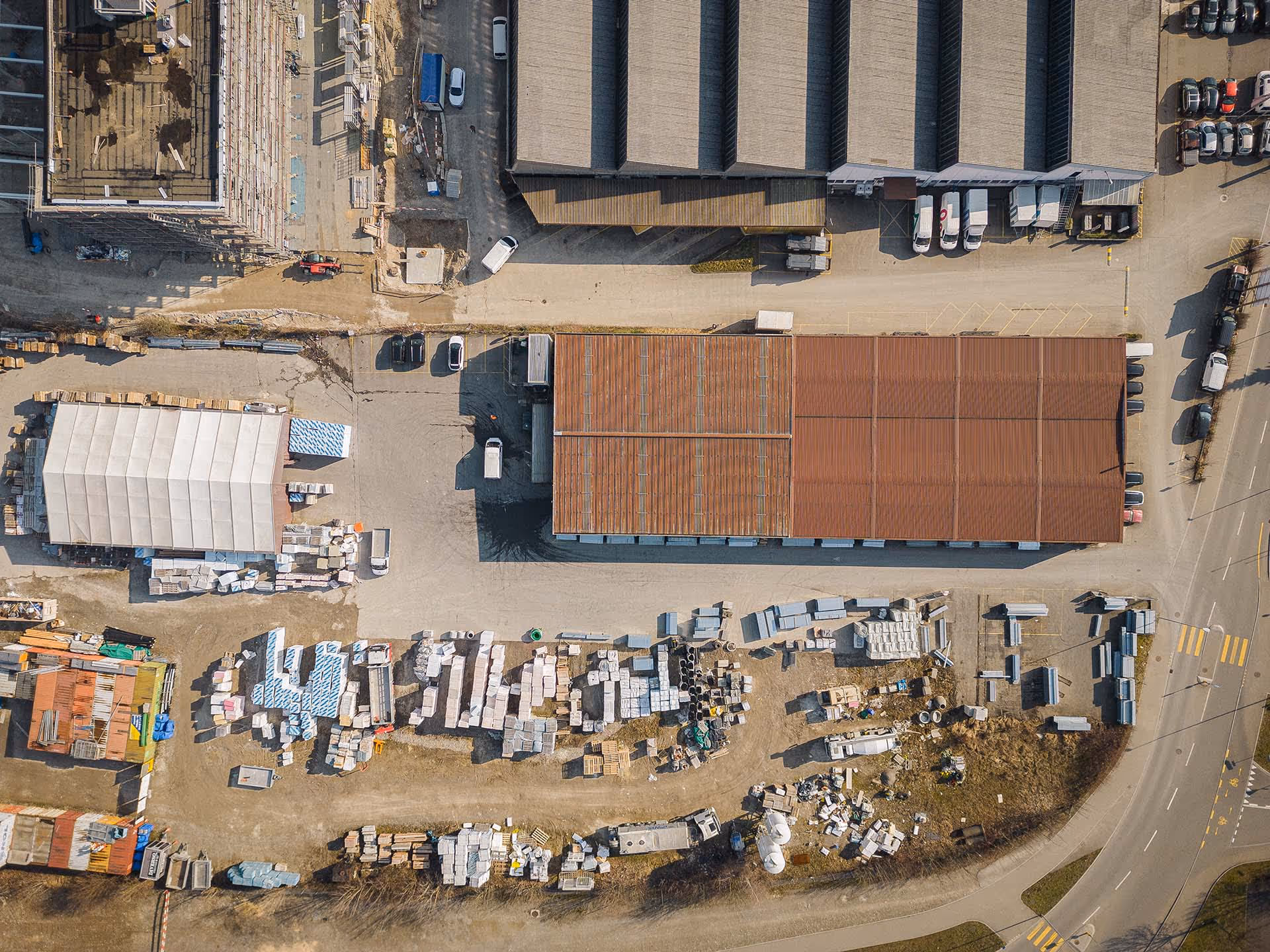 Drohnenaufnahme von Areal in Regensdorf