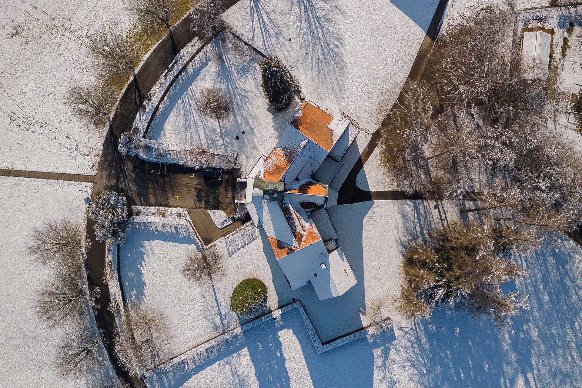 Drohnenaufnahme Besucher- und Therapiezentrum Psychiatrie, Herisau 