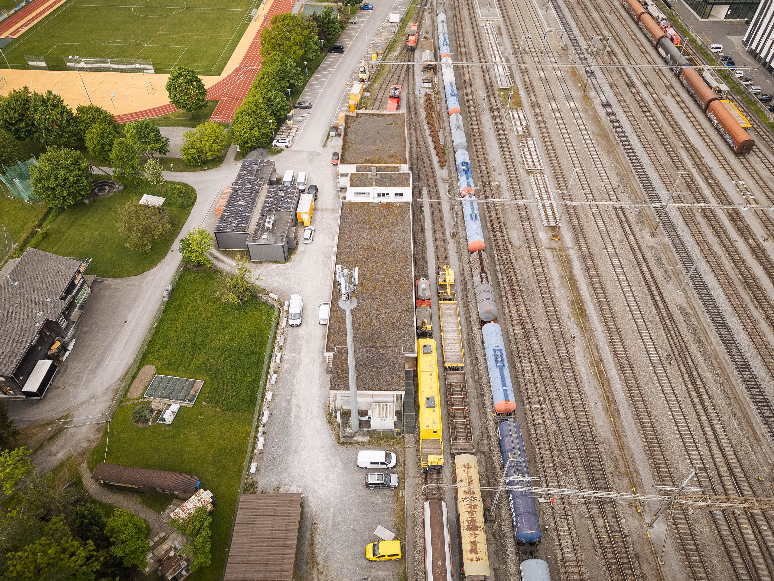 Weitwinkelaufnahme Bahndienstzentrum Rotkreuz 