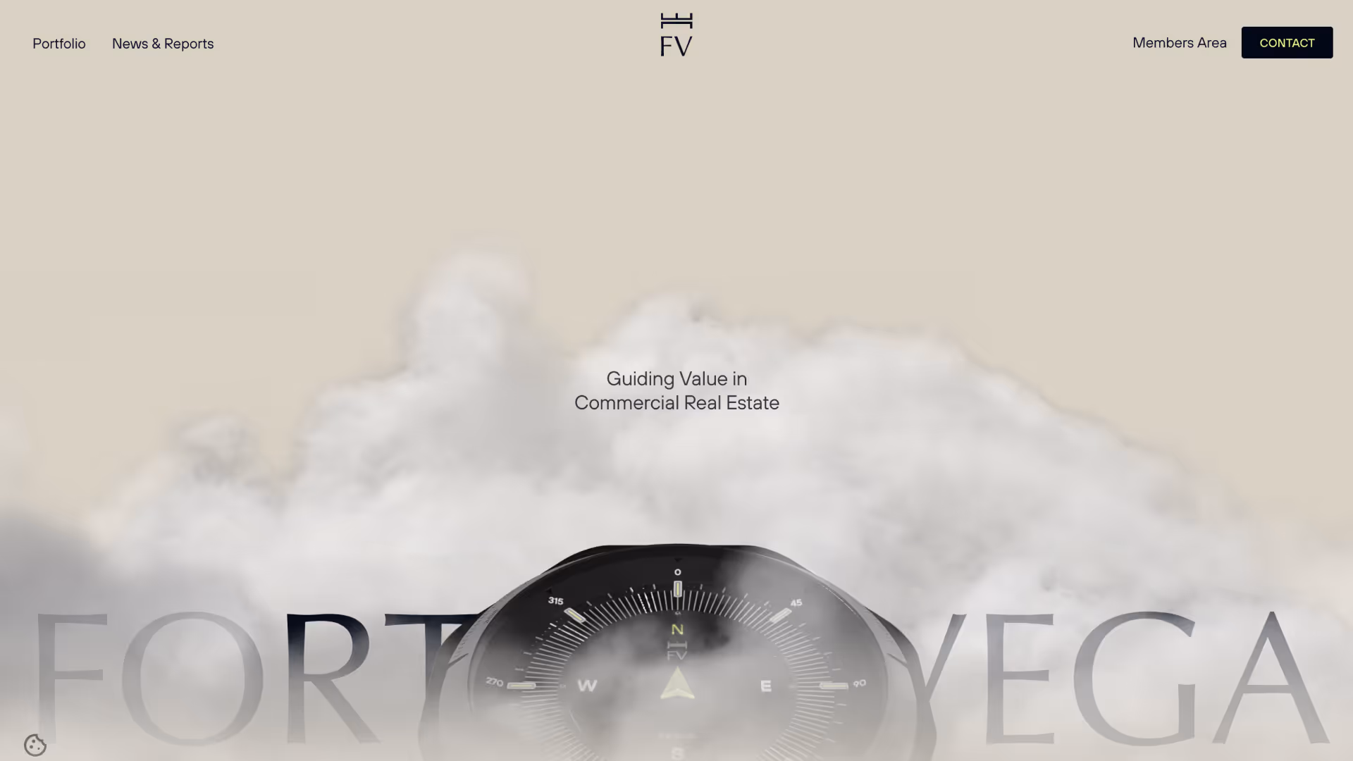 Fort Vega Homepage Hero Section