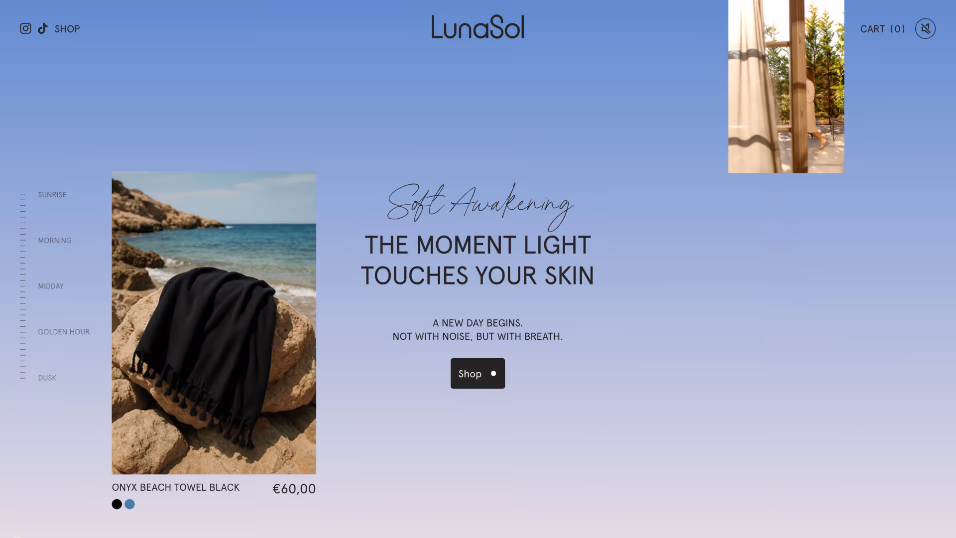 LunaSol Homepage Hero Section
